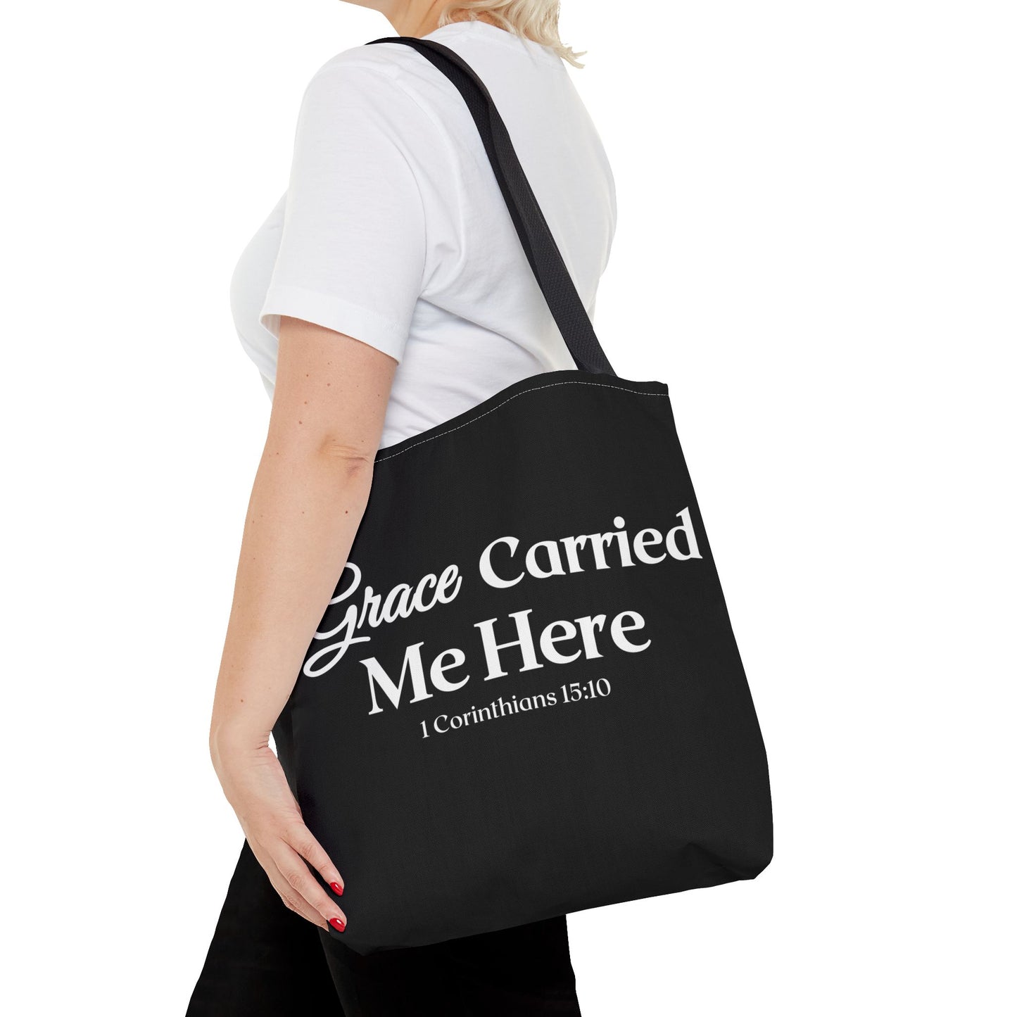 Faith-Inspired Tote Bag - "Grace Carried Me Here"