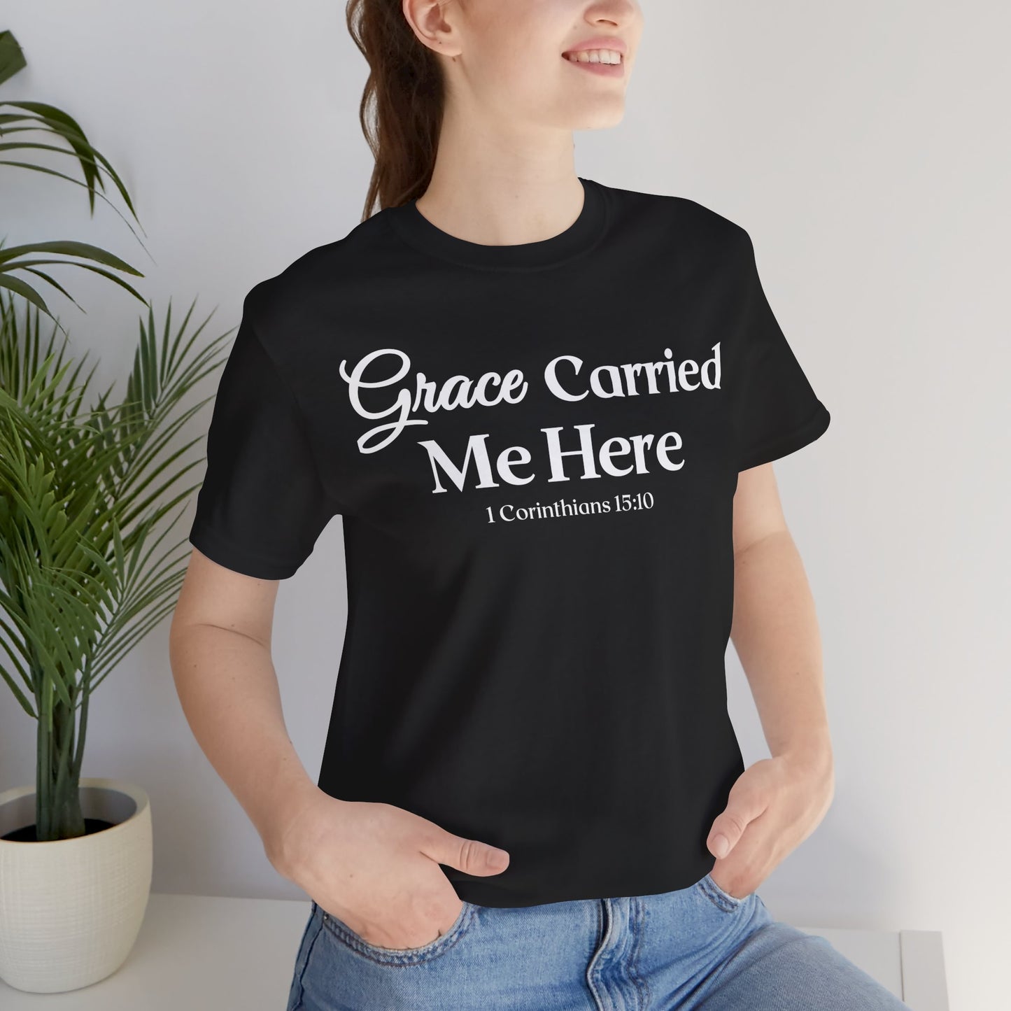 Grace Carried Me Here Tee - Inspirational Christian Shirt