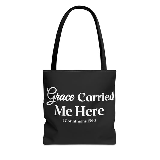 Faith-Inspired Tote Bag - "Grace Carried Me Here"