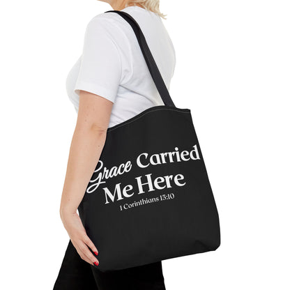 Faith-Inspired Tote Bag - "Grace Carried Me Here"