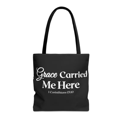 Faith-Inspired Tote Bag - "Grace Carried Me Here"