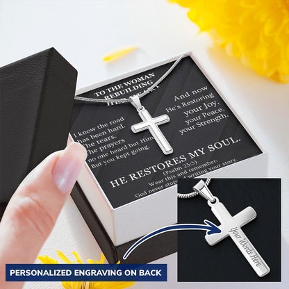 He Restores My Soul - Cross Necklaces